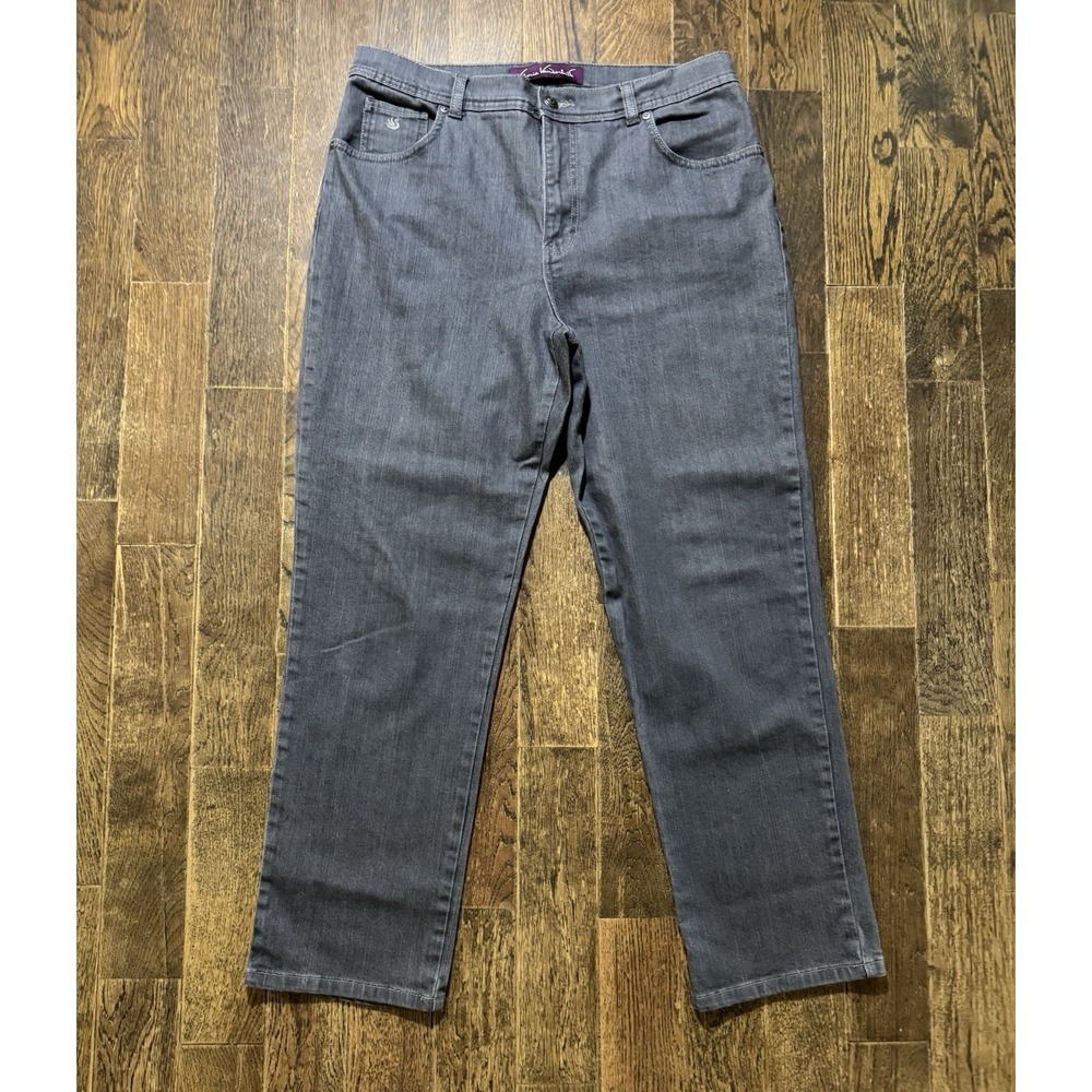 Glory Vanderbilt Jeans Women's Size 14 Gray Stretch Tapered Leg